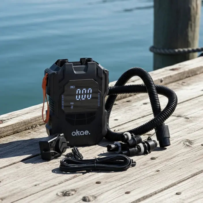 COMING SOON! Okae. Portable Inflatable boat & SUP Air pump Okae